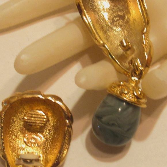 Vintage Barrera Venetian Mist Earrings Brooch Set - Picture 5 of 5